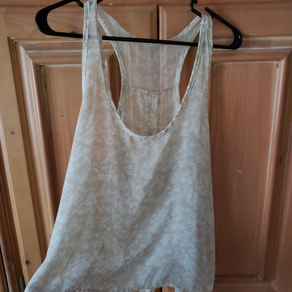 Light  creamy white Blouse.